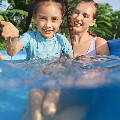 Steel Pro MAX 15’ X 48 above Ground Swimming Pool, Pool Only, Blue | round Durable Metal Frame Pool, Outdoor Backyard Water Activity - Includes Puncture-Resistant Liner, No-Tool Setup